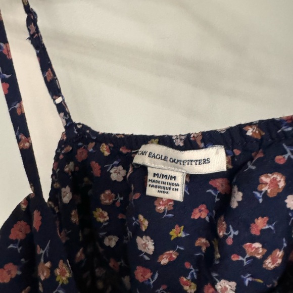 American eagle medium blue flowers tank - Picture 3 of 4